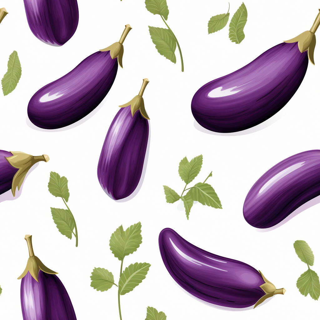 Eggplant Seamless Pattern